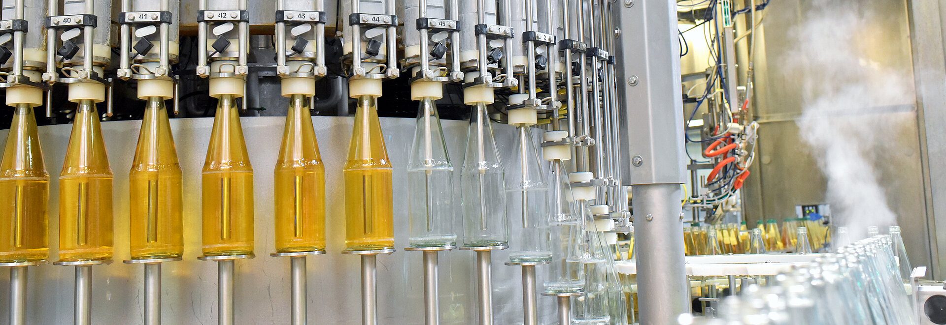 Anwendung von Dampf im Produktionsablauf von Getränken