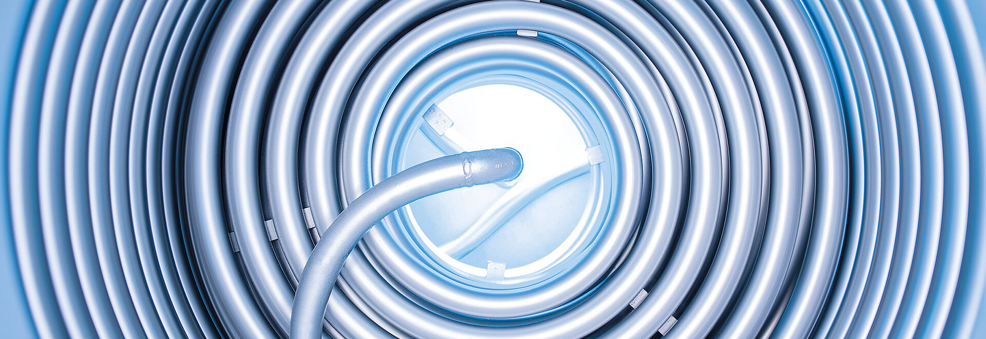 Draufsicht eines Dampfgenerator Coils