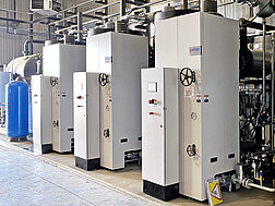 Several steam generators connected in series